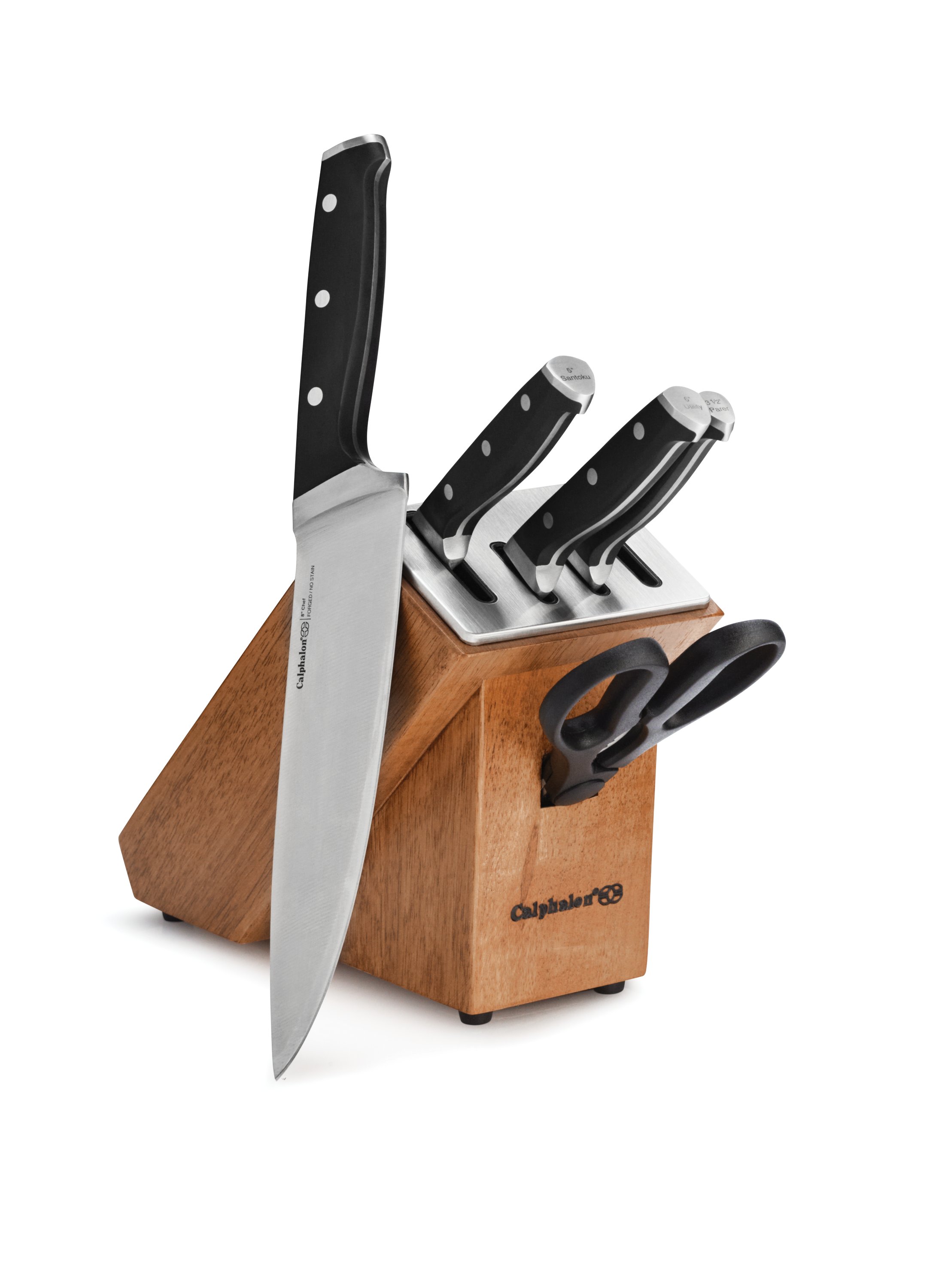 Classic 7 Piece Knife Block + Sharpener Set