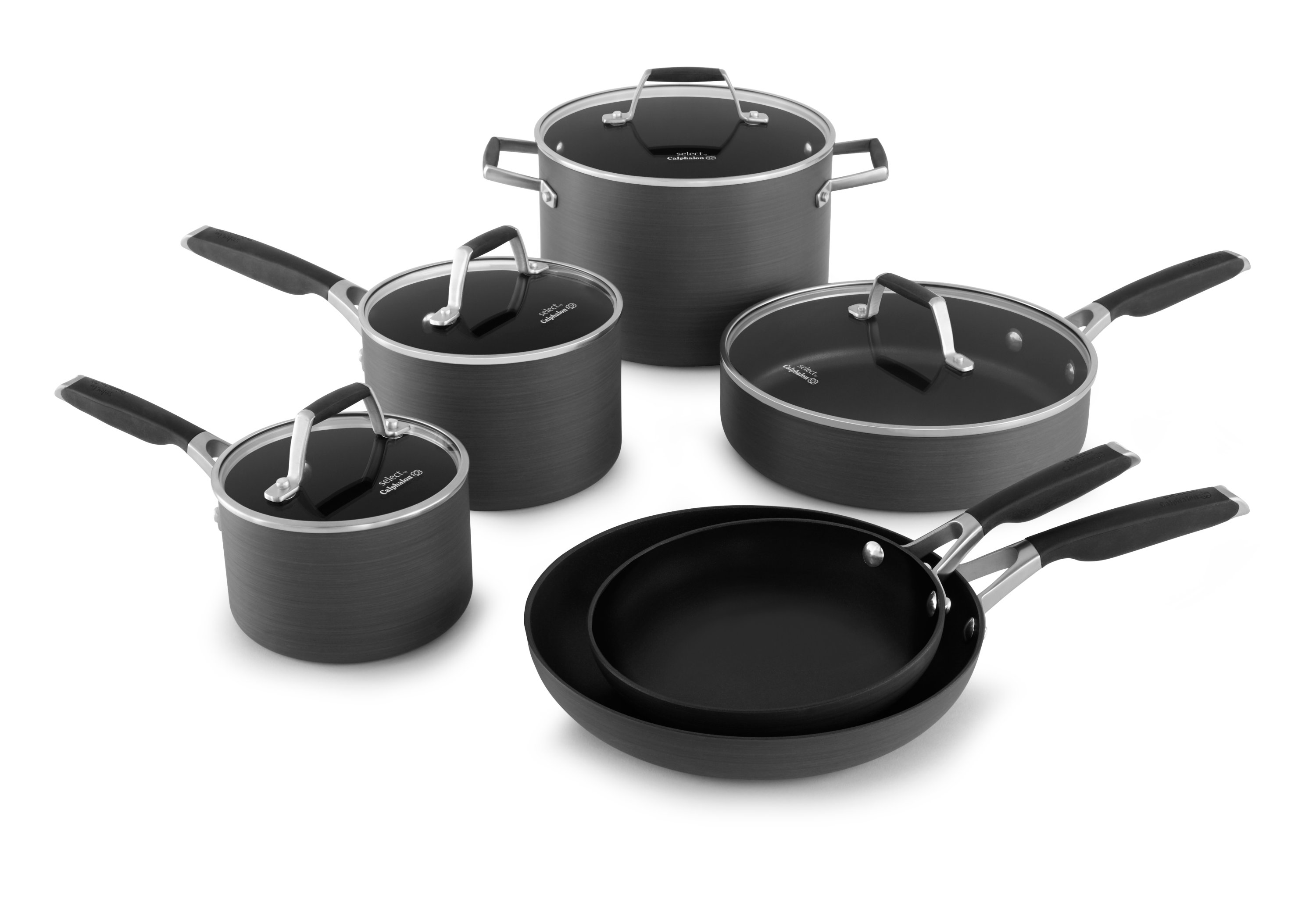10pc Aluminium Cookware Set Non Stick Saucepan Pots Kitchen Cook Casserole Dish