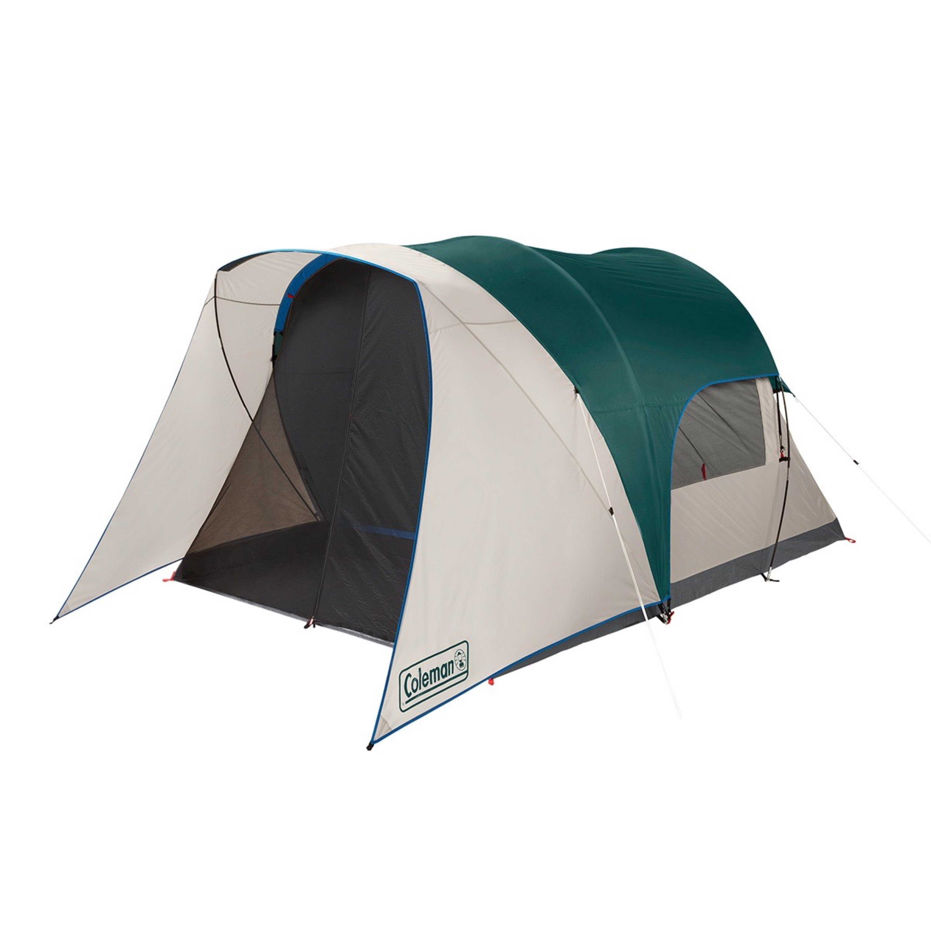 4 Person Cabin Tent with Screened Porch Evergreen Coleman