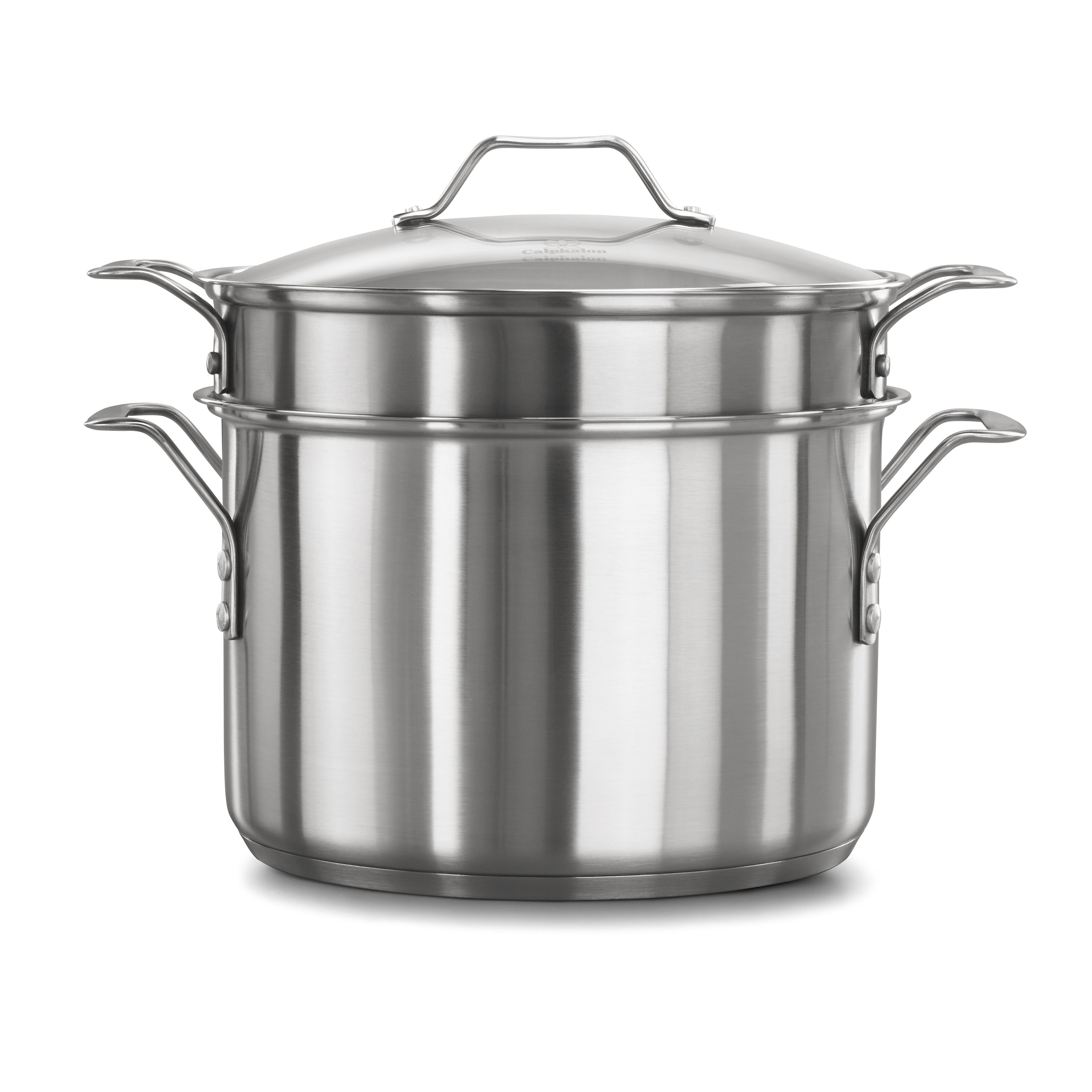 Saflon Stainless Steel 4 Qt Saute Pot with Glass Lid