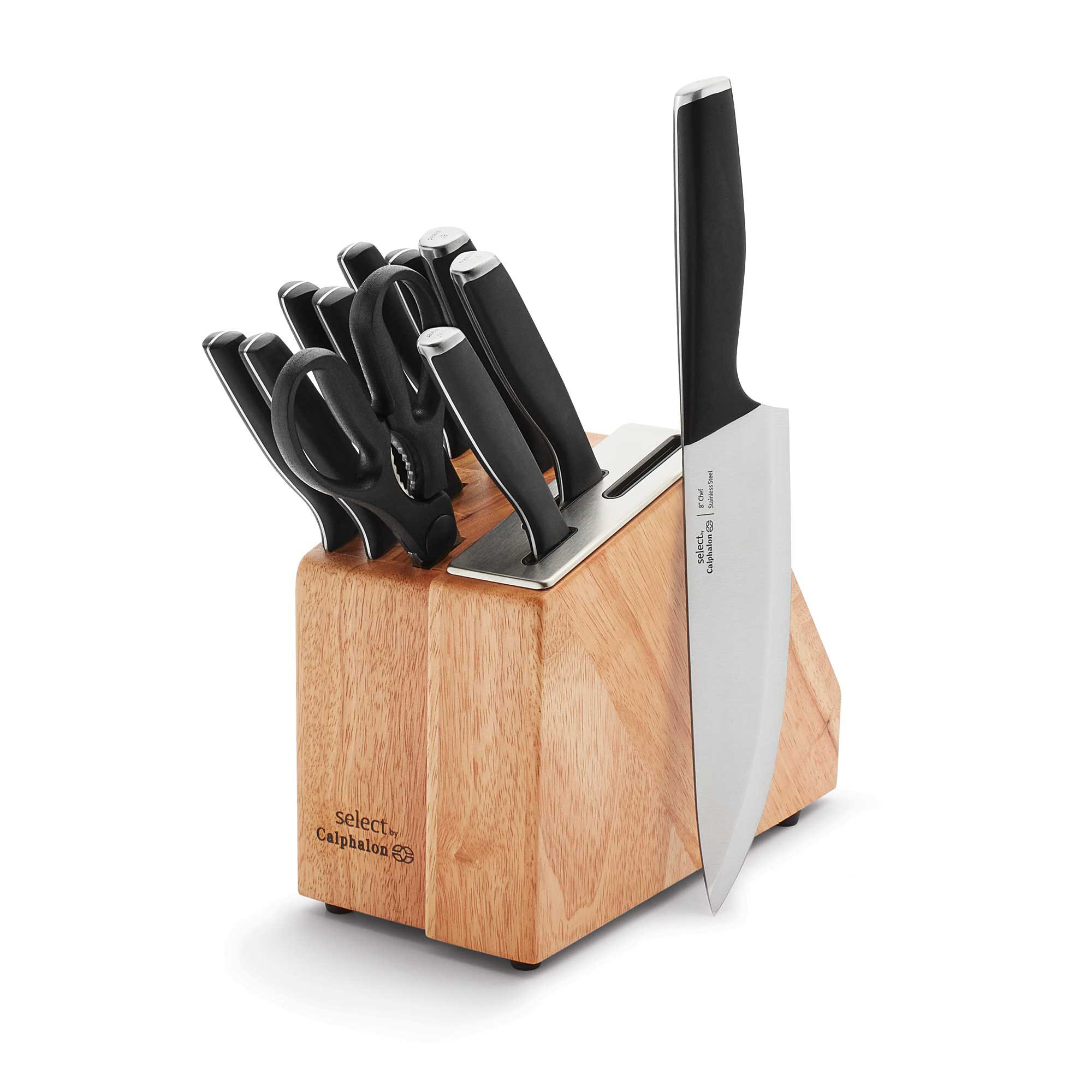 Select by Calphalon Antimicrobial Self-Sharpening 12-Piece Cutlery Set with  SilverShield® Knife Handles