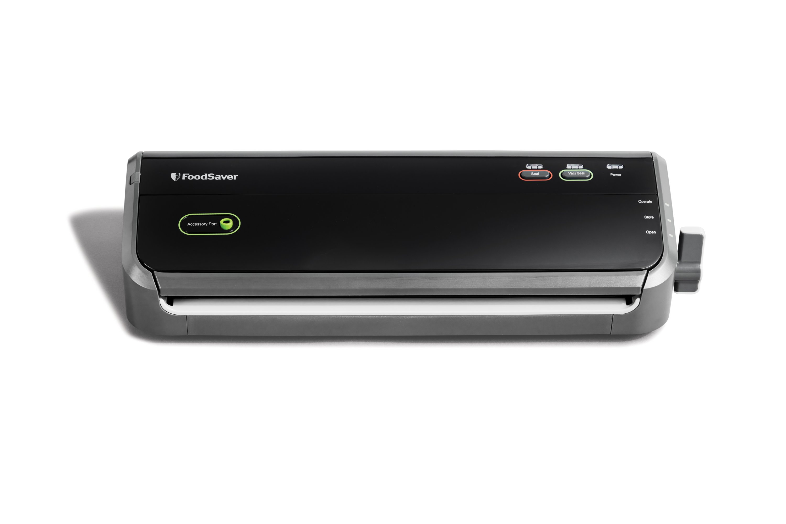 FoodSaver Vacuum Sealer Machine with Starter Vacuum Seal Bags & Rolls,  Safety Certified, Black - FM2000-FFP