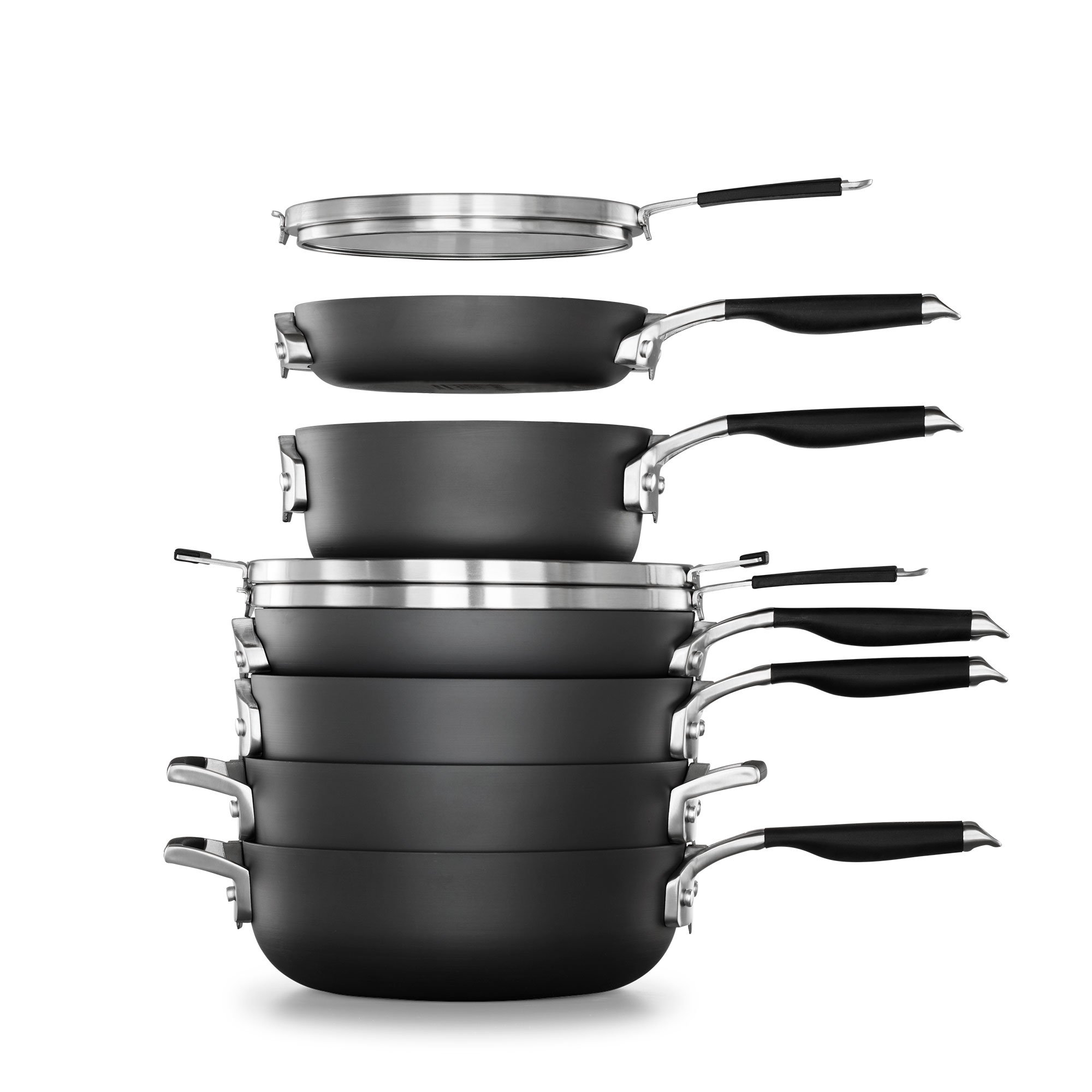 Calphalon Space-Saving Hard-Anodized Nonstick Cookware Set 9 PC