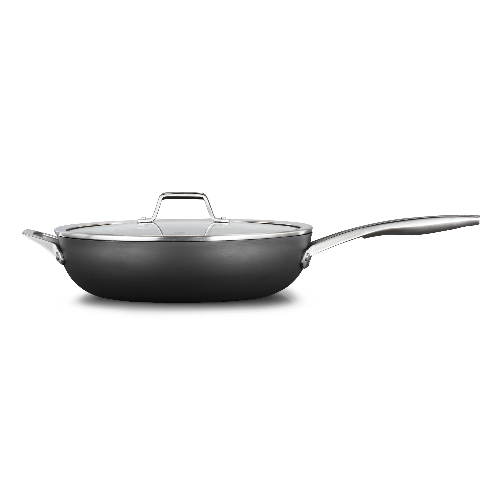 Calphalon Classic 12-In. Hard-Anodized Nonstick Jumbo Fryer Pan with Lid