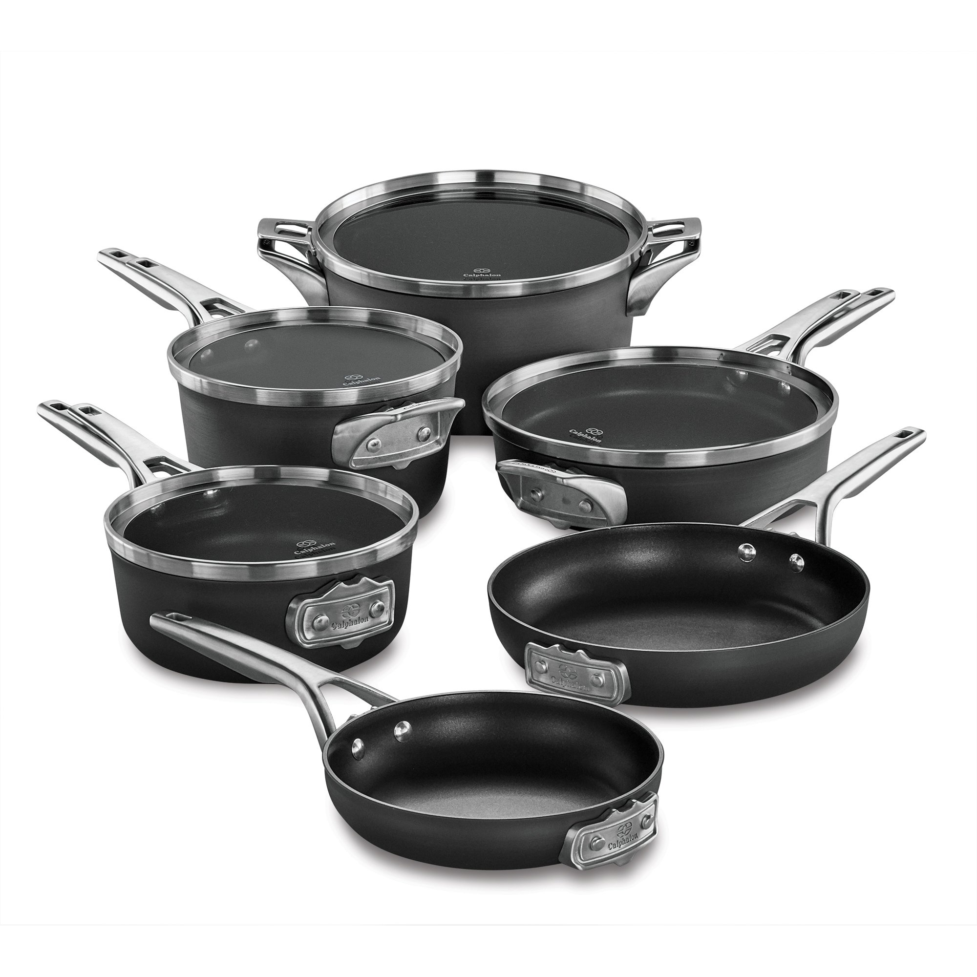 Premier™ Space-Saving Hard-Anodized Nonstick Cookware, 10-Piece