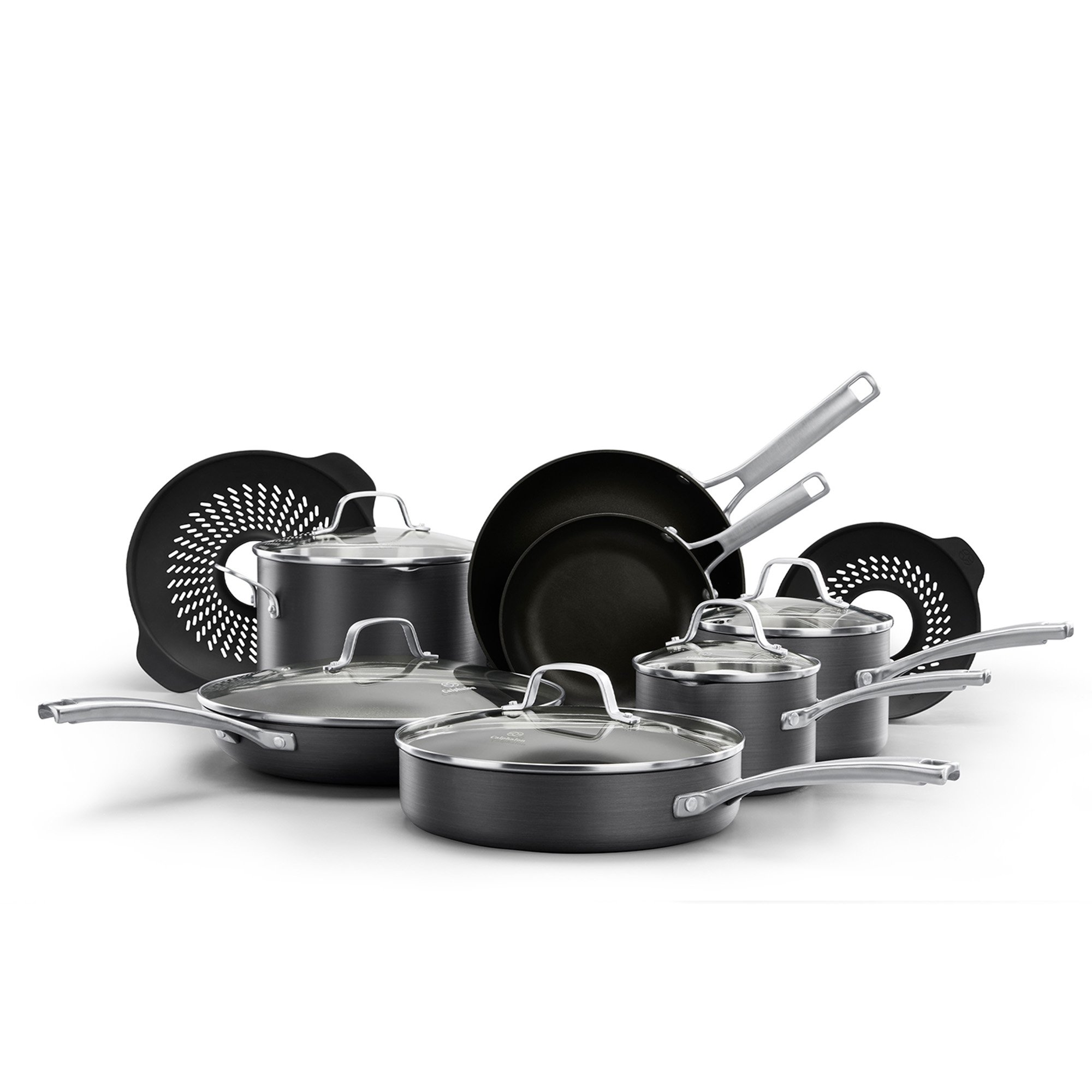 Calphalon Classic™ Hard-Anodized Nonstick 14-Piece Cookware Set with  No-Boil-Over Inserts | Calphalon