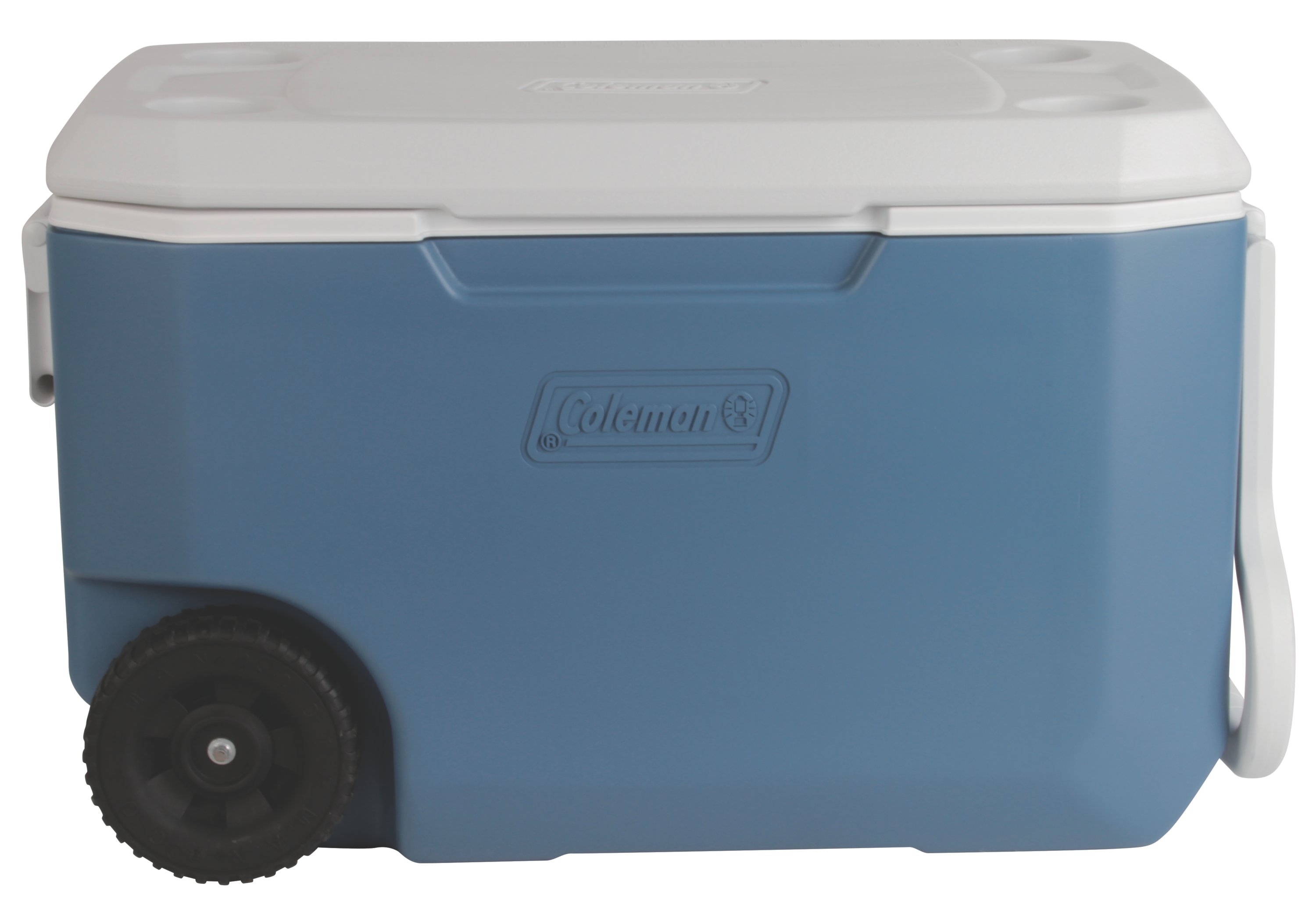 62-Quart Portable Ice Chest Cooler 3-Day Insulated Wheels Blue Camping Outdoor