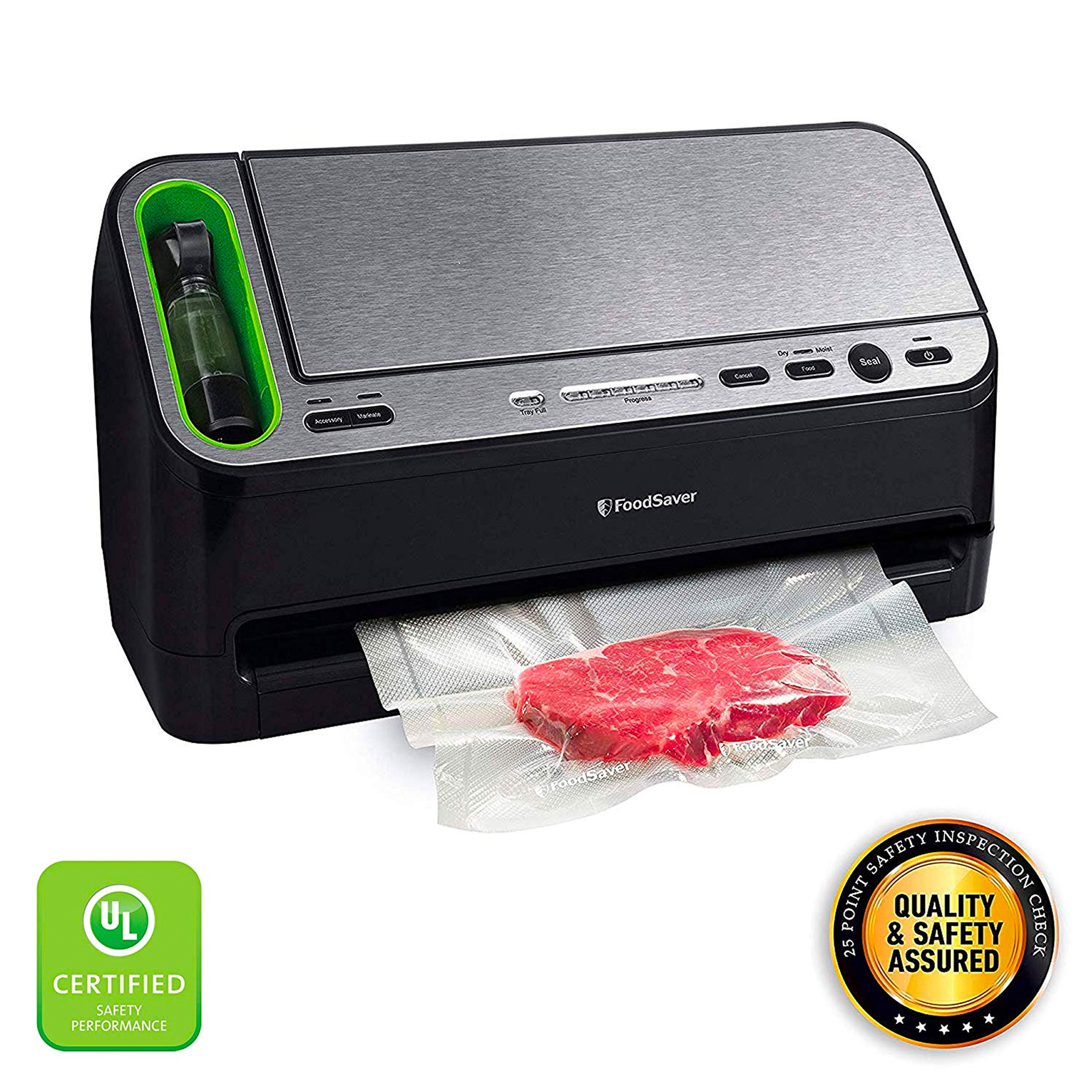 Food Saver Vacuum Sealer Machine with 2 Rolls Food Vacuum Sealer BagsDry 