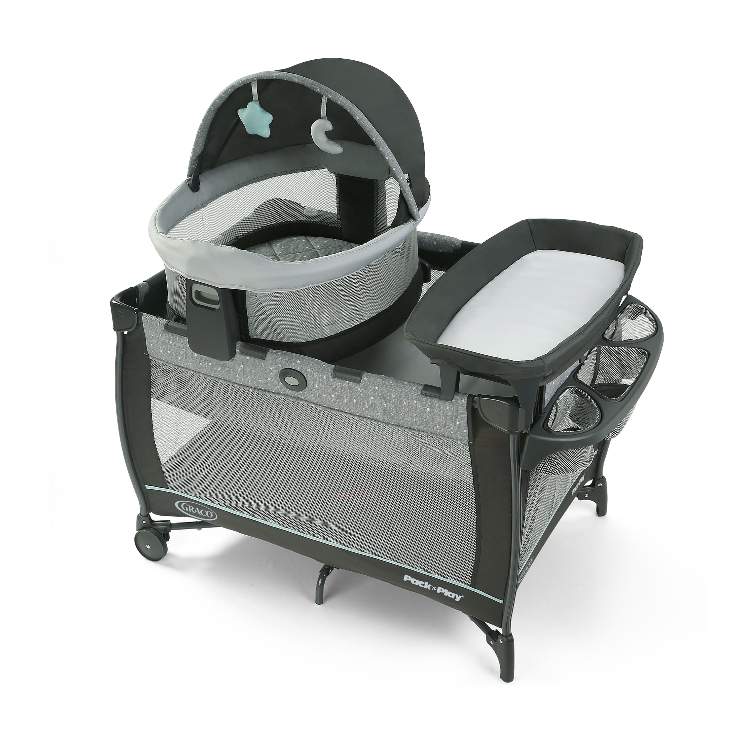 Playard with 2025 portable bassinet