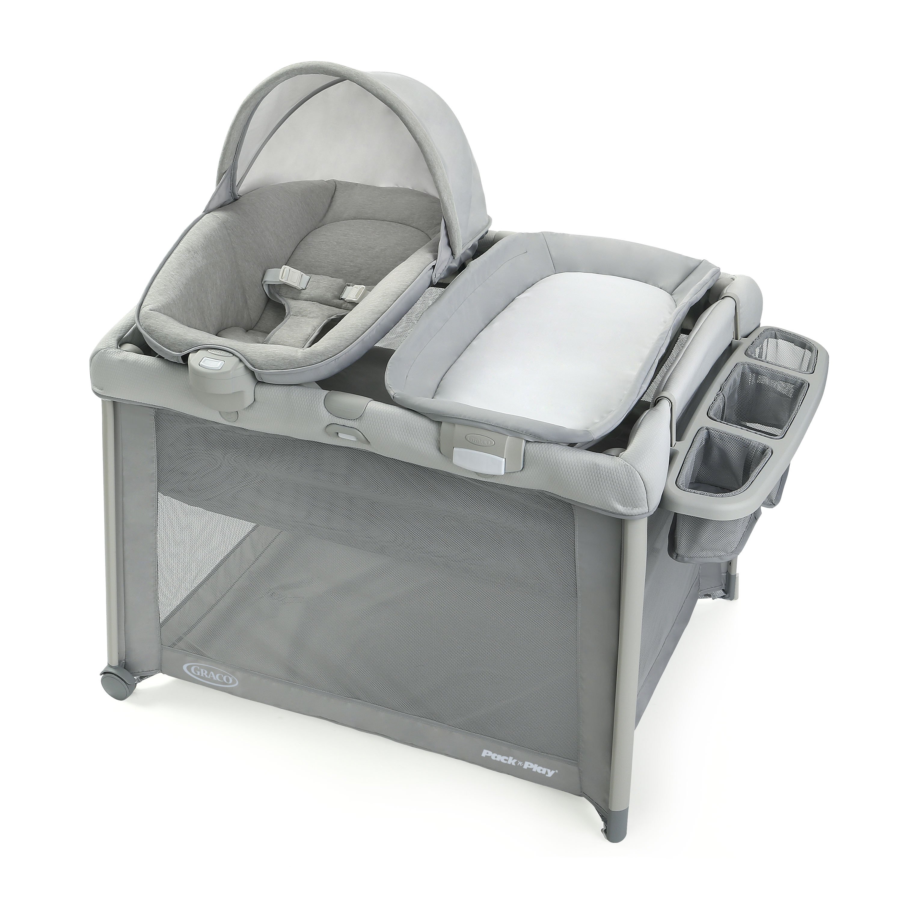 Graco pack and play hot sale grey