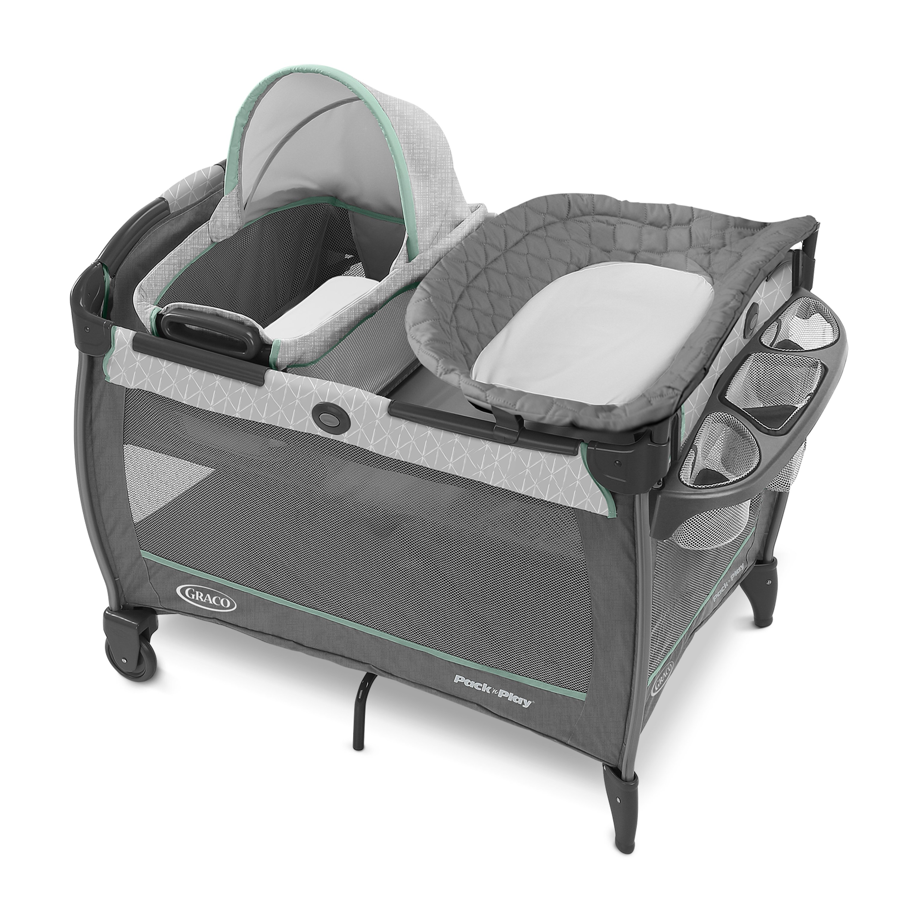 Pack and play bassinet safe store for sleep