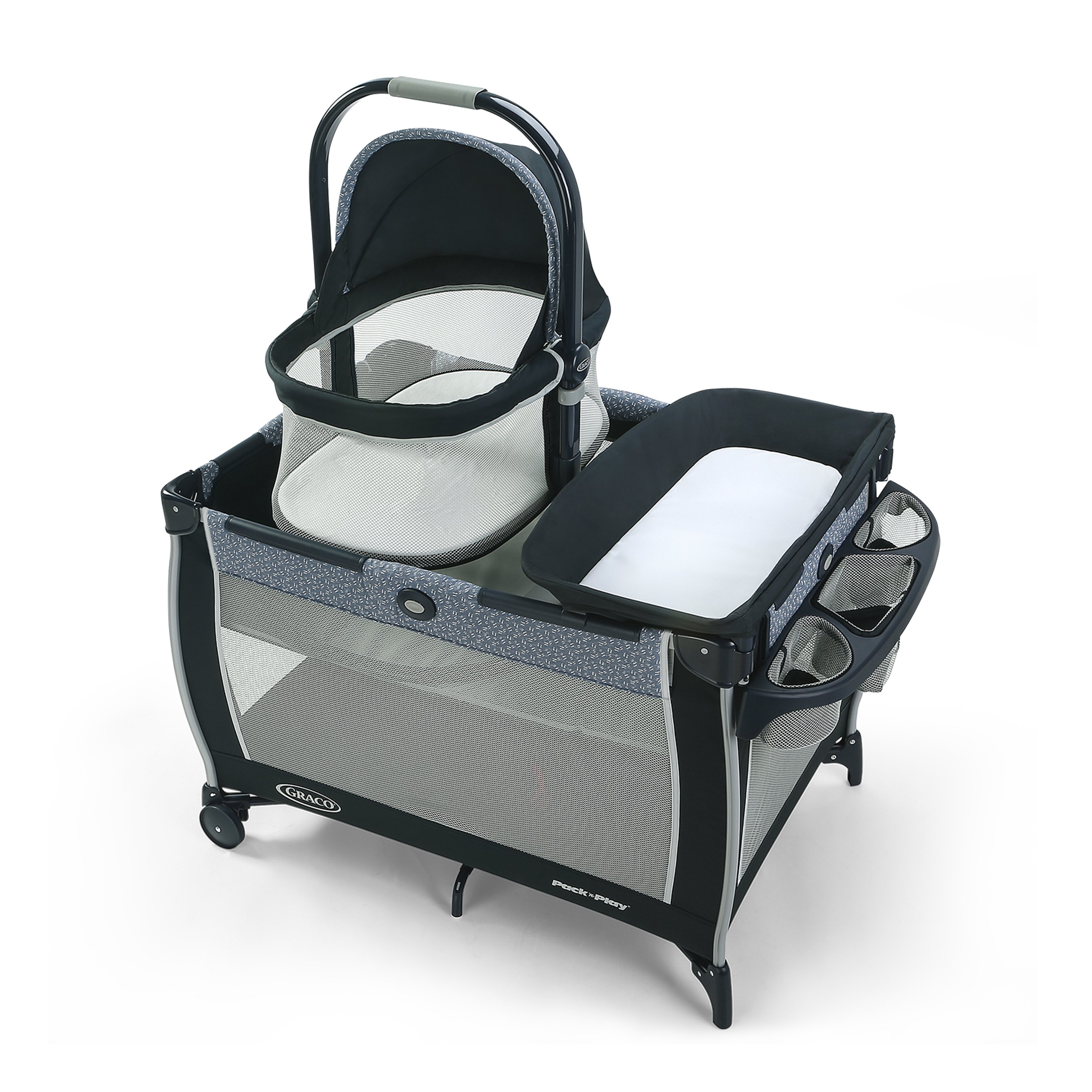 Graco Pack 'n Play Day2Dream Travel Bassinet Playard Features Portable Bassinet Diaper Changer and More Alaska 
