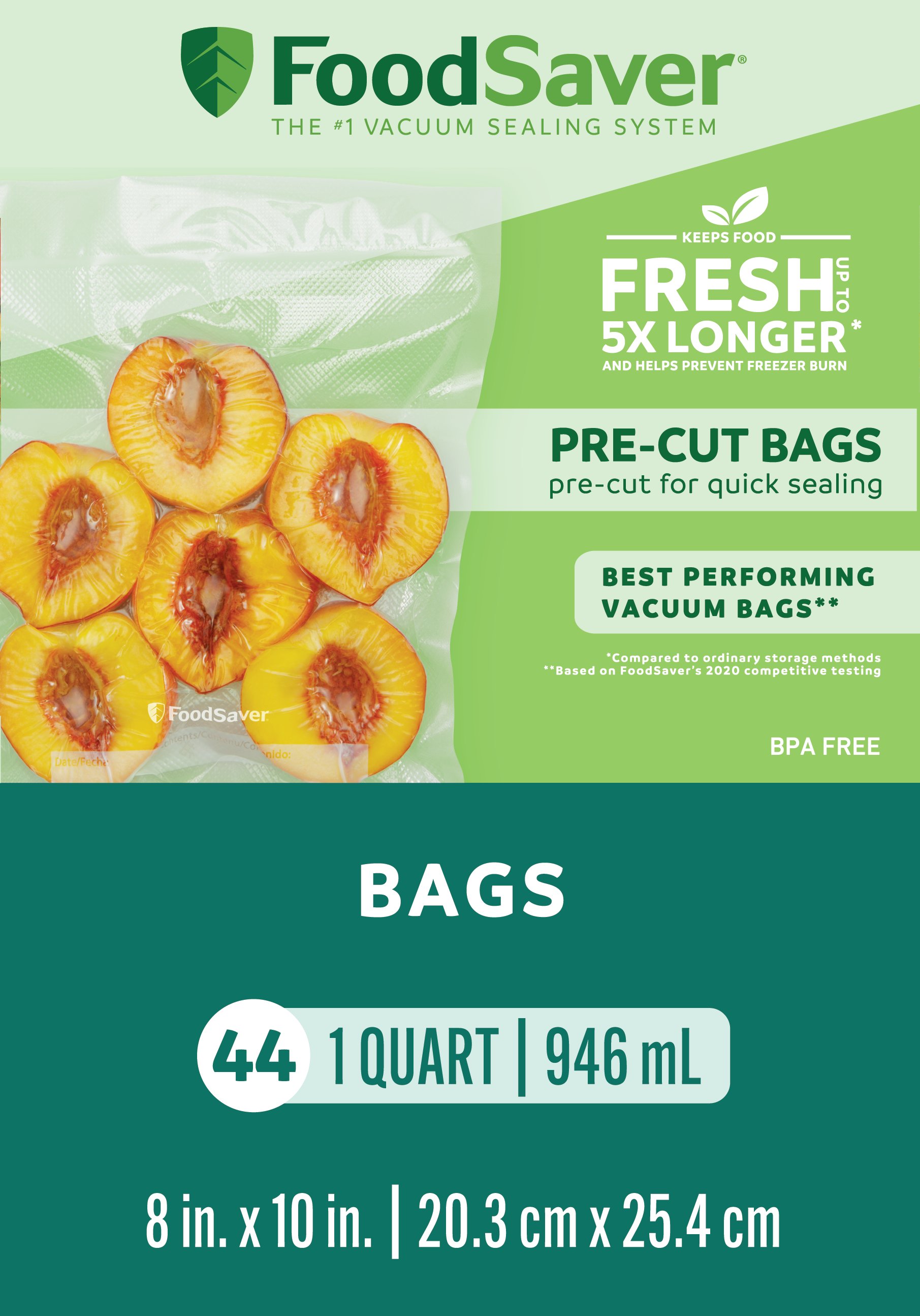 Quart Vacuum Sealer Bags, 20 Count