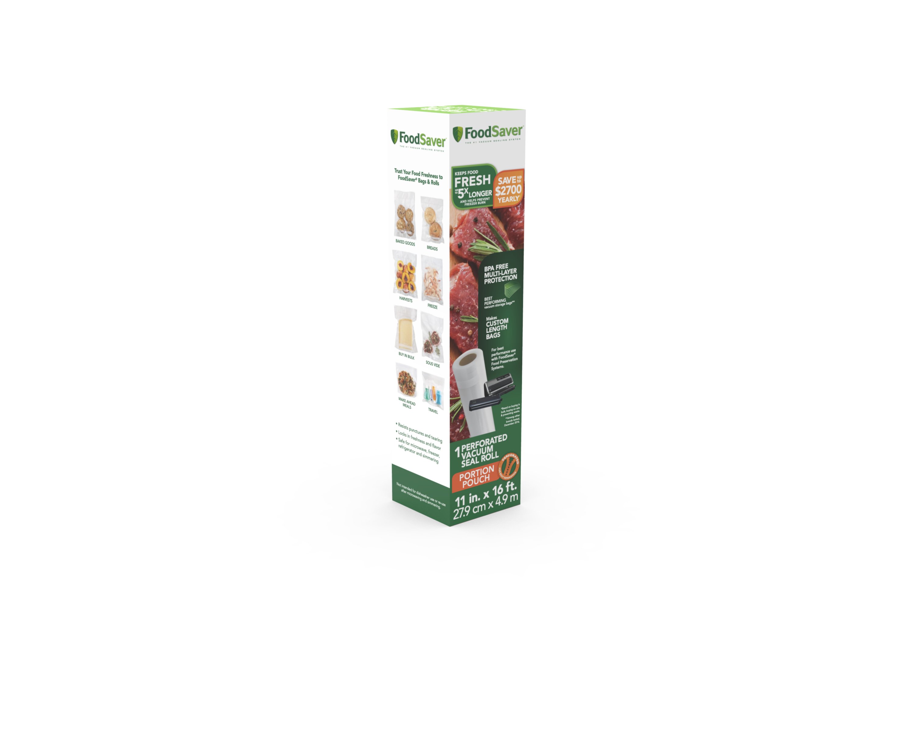 FoodSaver Portion Pouch Rolls - FSFSBF2616-NP