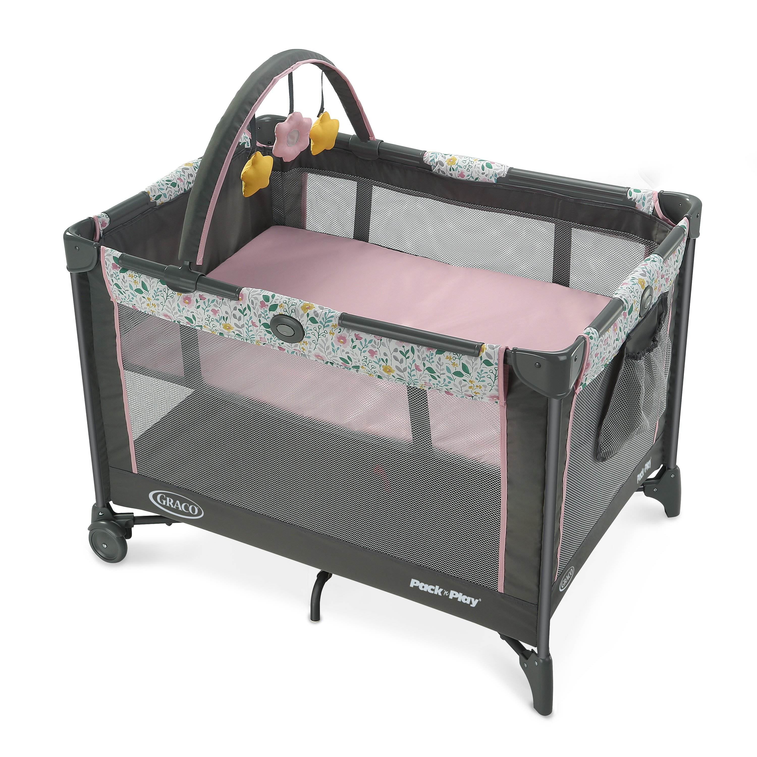 Graco travel best sale crib set up