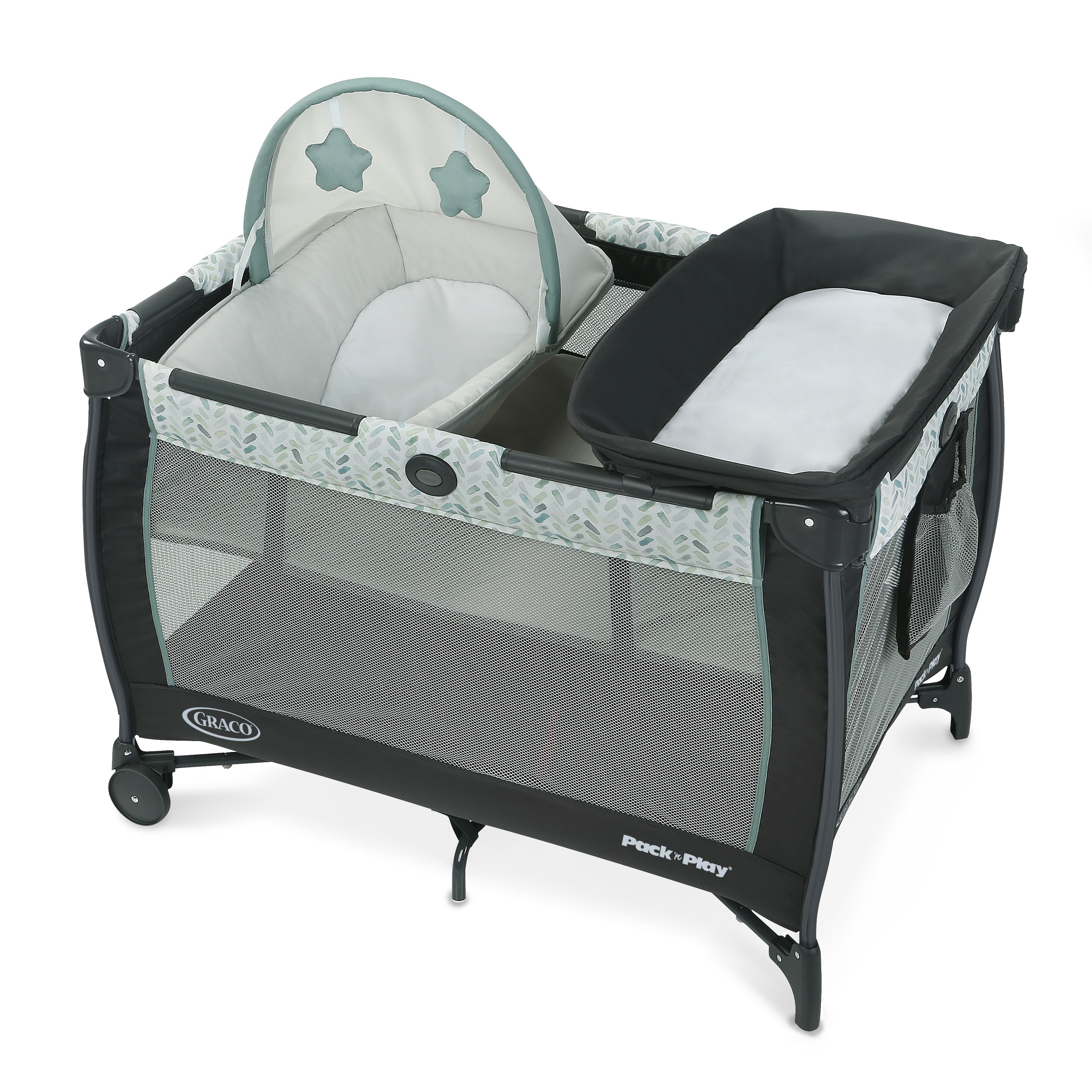 Pack and play outlet bassinet for sleeping