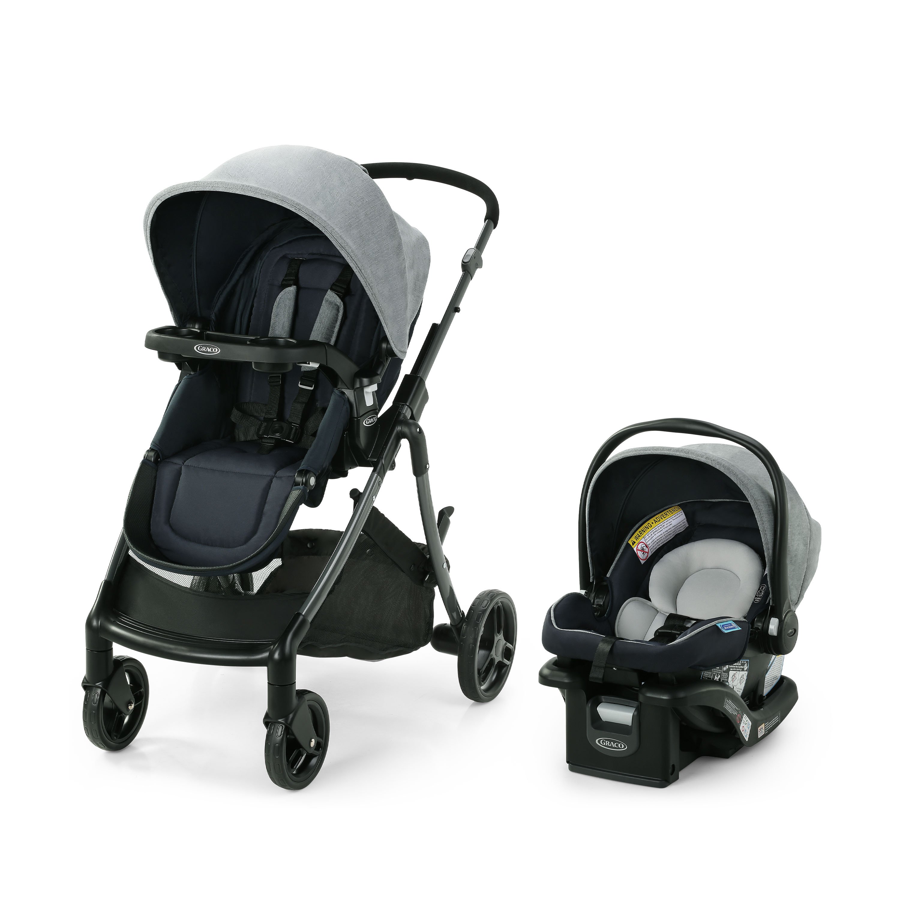 Graco pink and 2025 grey travel system