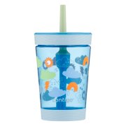 kids spill proof tumbler with rain clouds design image number 7