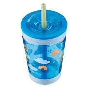 kids spill proof tumbler with rain clouds design image number 6