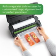 vacuum sealer with roll storage with built in cutter for custom sized bags and alignment tool for perfect placement image number 4