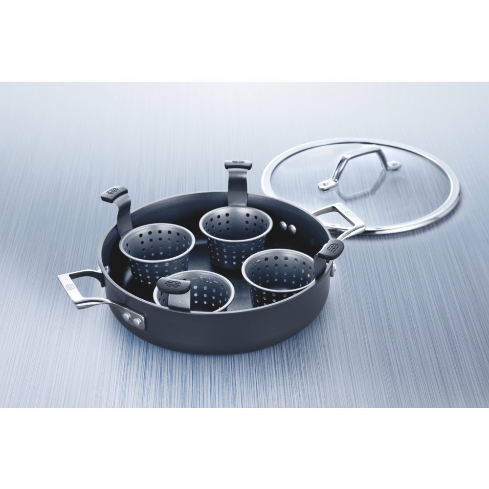 GCP Products Nonstick Omelet Pan With Egg Poacher, One Size, As Shown