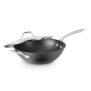 non stick wok with tempered glass lid image number 2