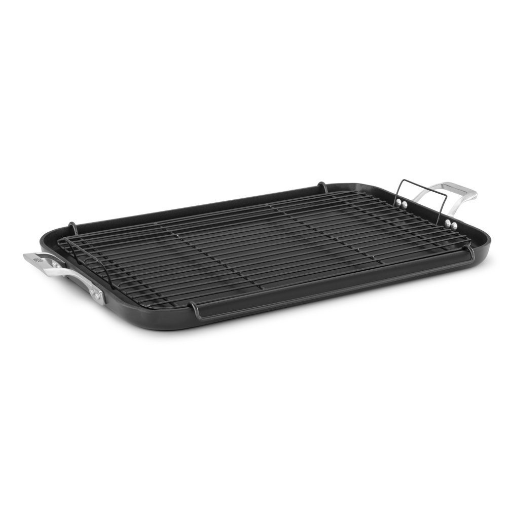 Williams-Sonoma Elite Hard-Anodized Nonstick 20-Inch Double Griddle with  Roasting Rack