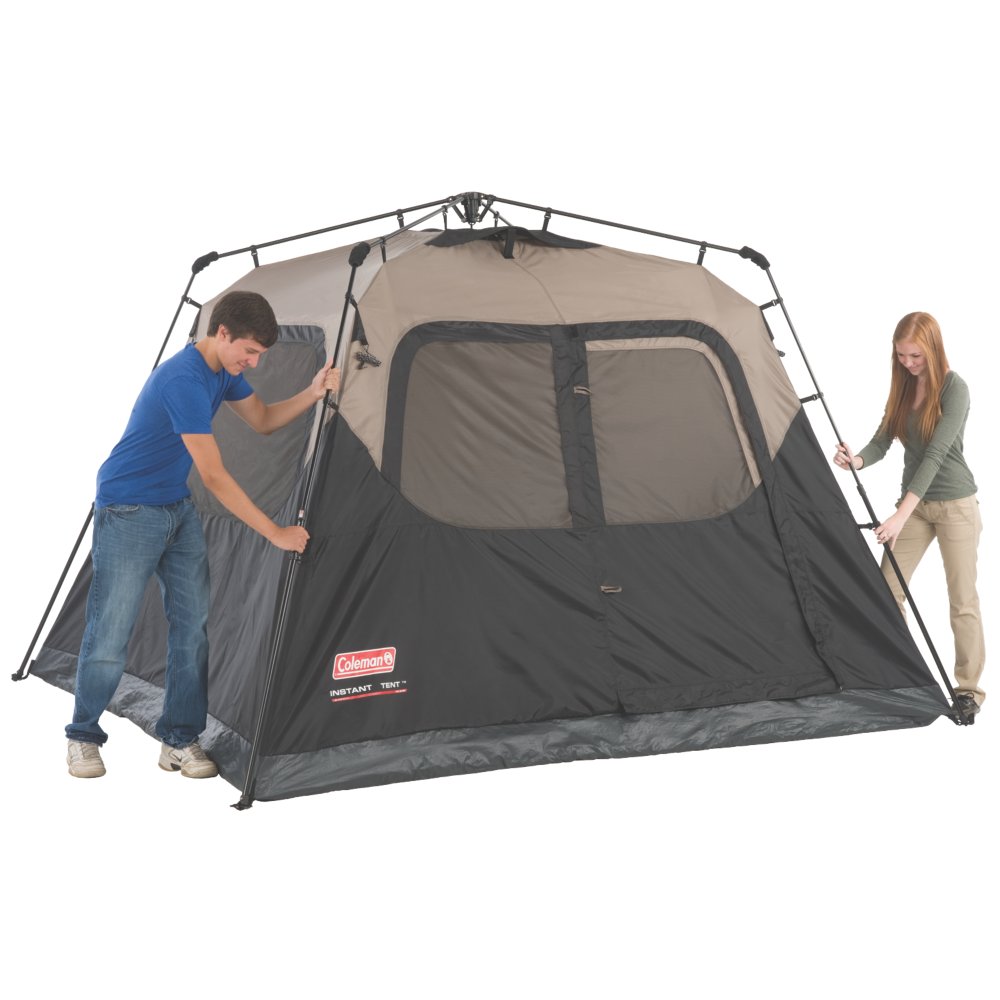 4 Person Cabin Camping Tent with Instant Setup Coleman