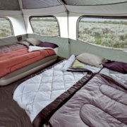 sleeping bags and air beds inside cabin tent image number 8