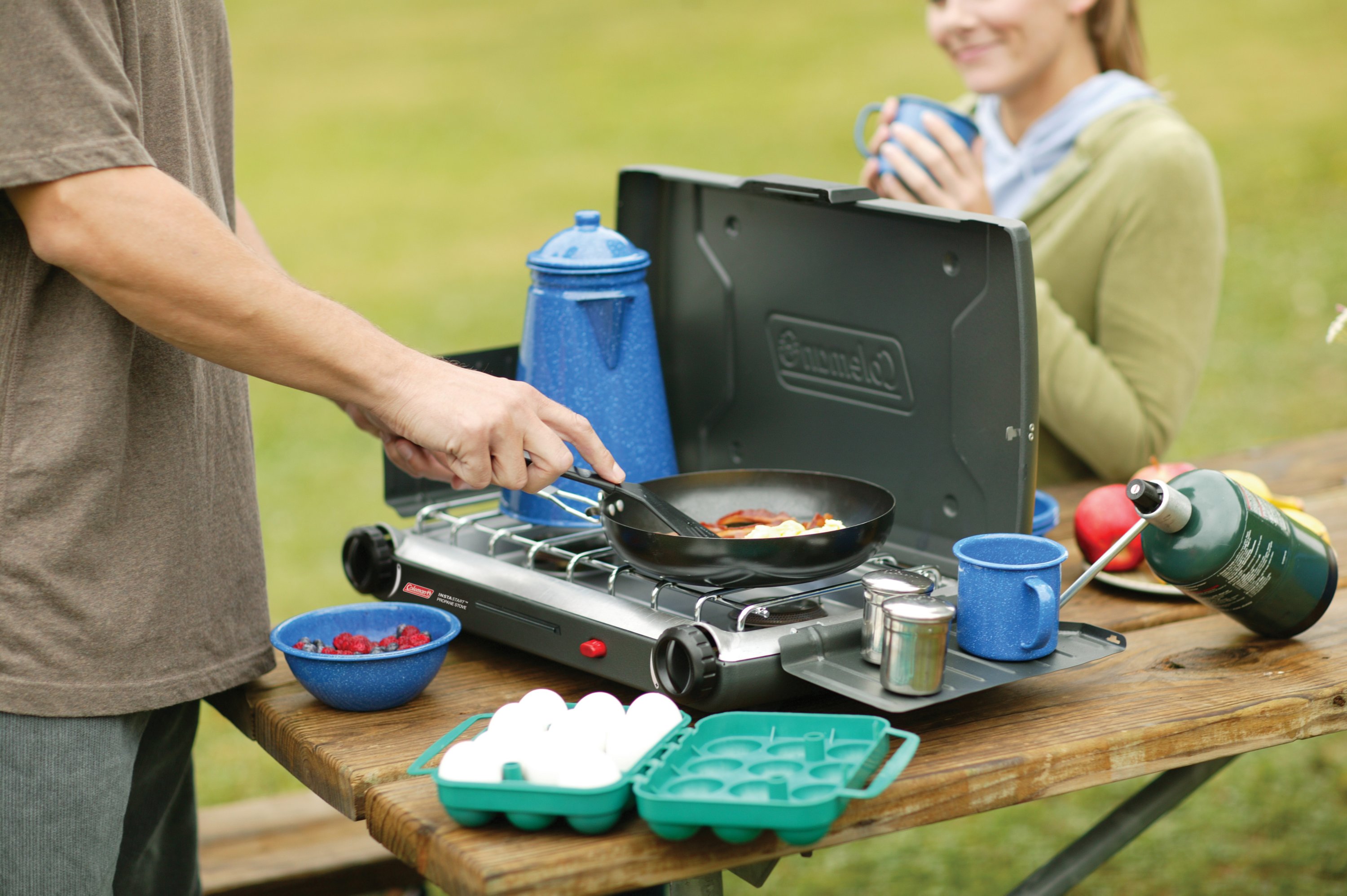 Coleman 5 lb Durable Cast Iron Large Skillet 10, Black