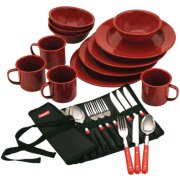 Dining set with stainless steel utensil set image number 1