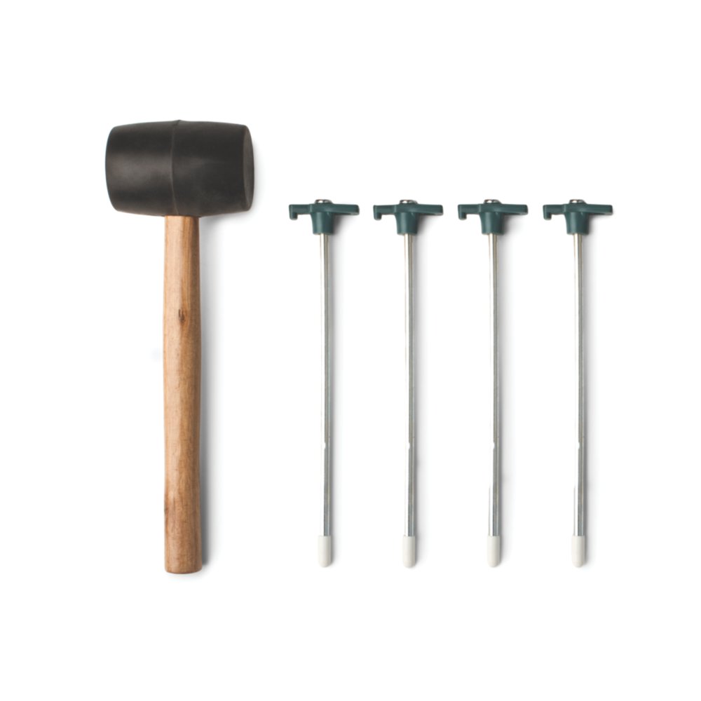 Coleman rubber mallet with store tent peg remover