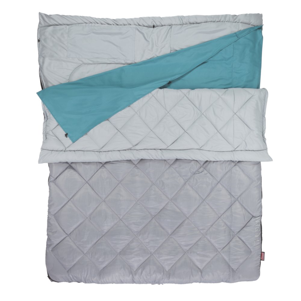  Tandem - Saco de dormir doble para 2 personas, 45 °F, color  gris : Deportes y Actividades al Aire Libre