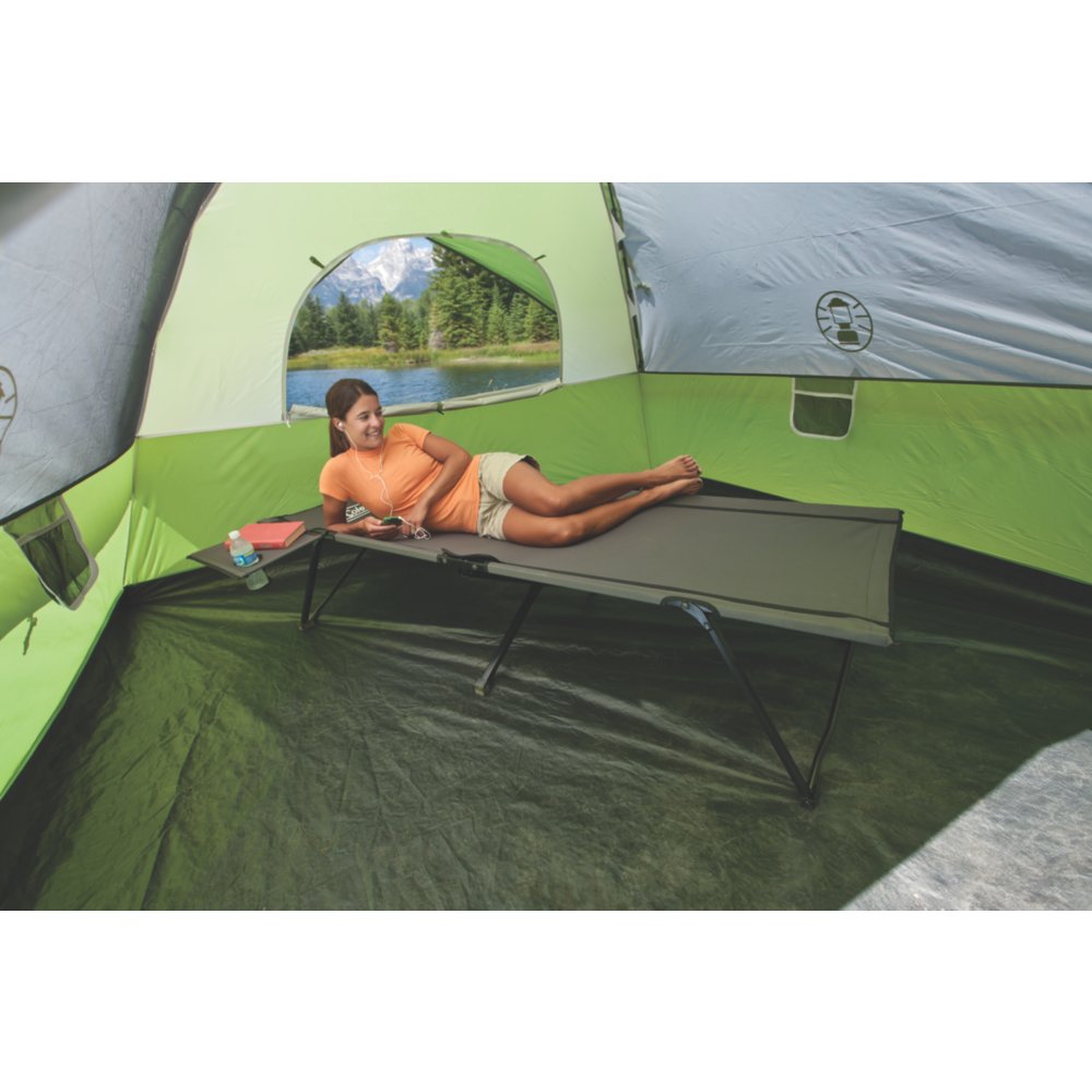 Coleman camping cot shop with sleeping pad