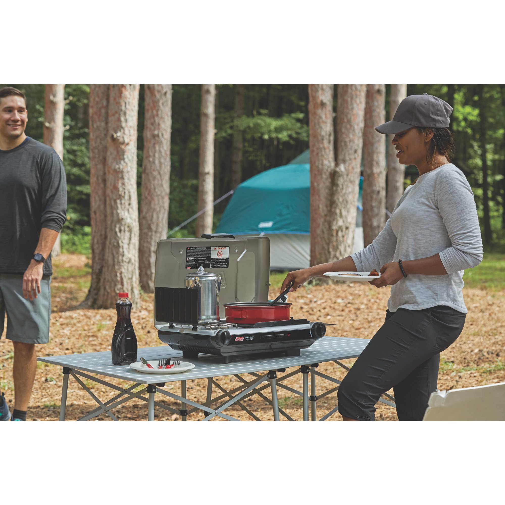 Ozark Trail 2-in-1 Portable 2 Burner Propane Camp Stove Grill