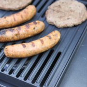 close up of griddle on portable propane grill image number 8