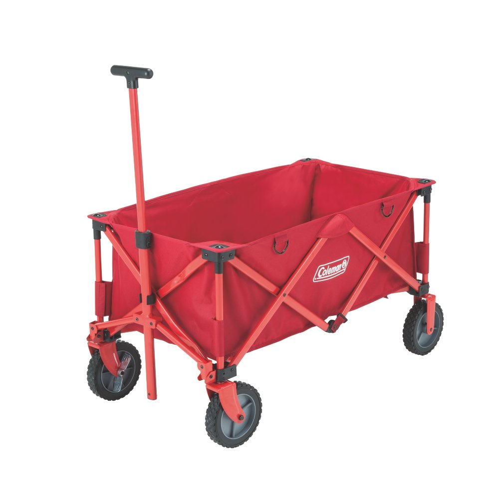 Get Out! Wagons Carts Foldable Red - 220 Pound Max Heavy Duty Collapsible  Folding Wagon Cart with