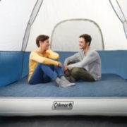 queen air mattress with mattress topper in tent image number 7