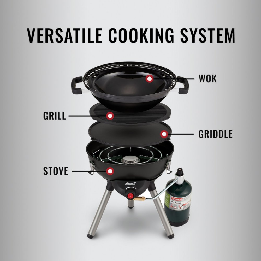 Coleman 4-in-1 Portable Propane Gas Cooking System, Kitchen Appliances