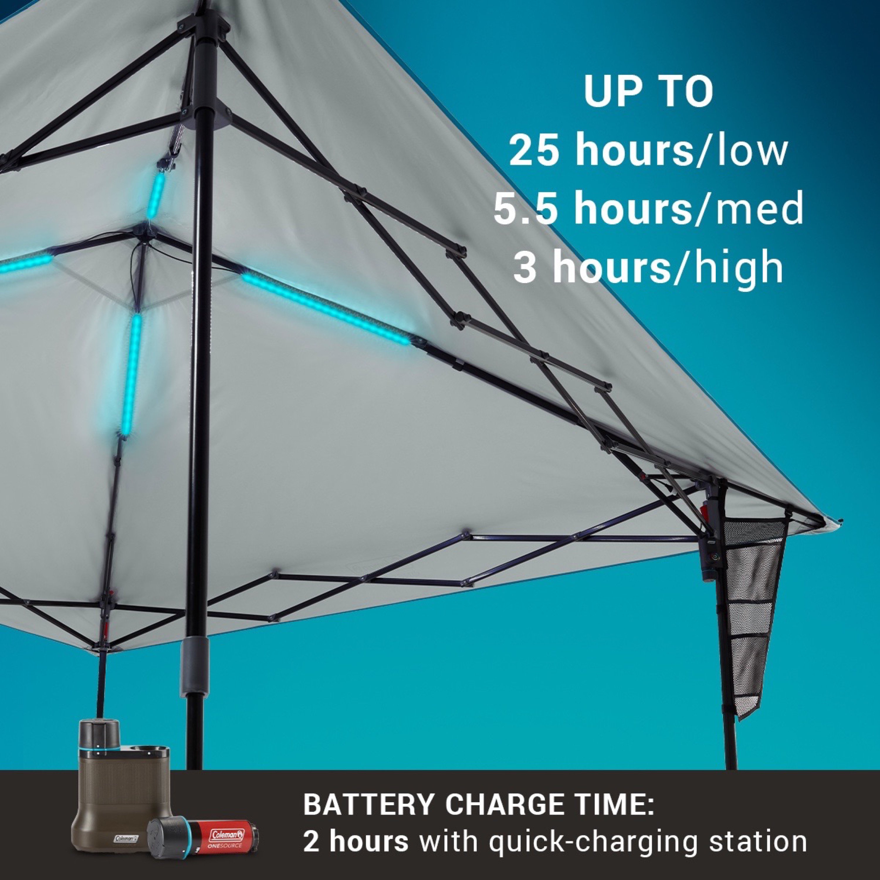 OneSource 10 x 10 Canopy Shelter with LED Lighting