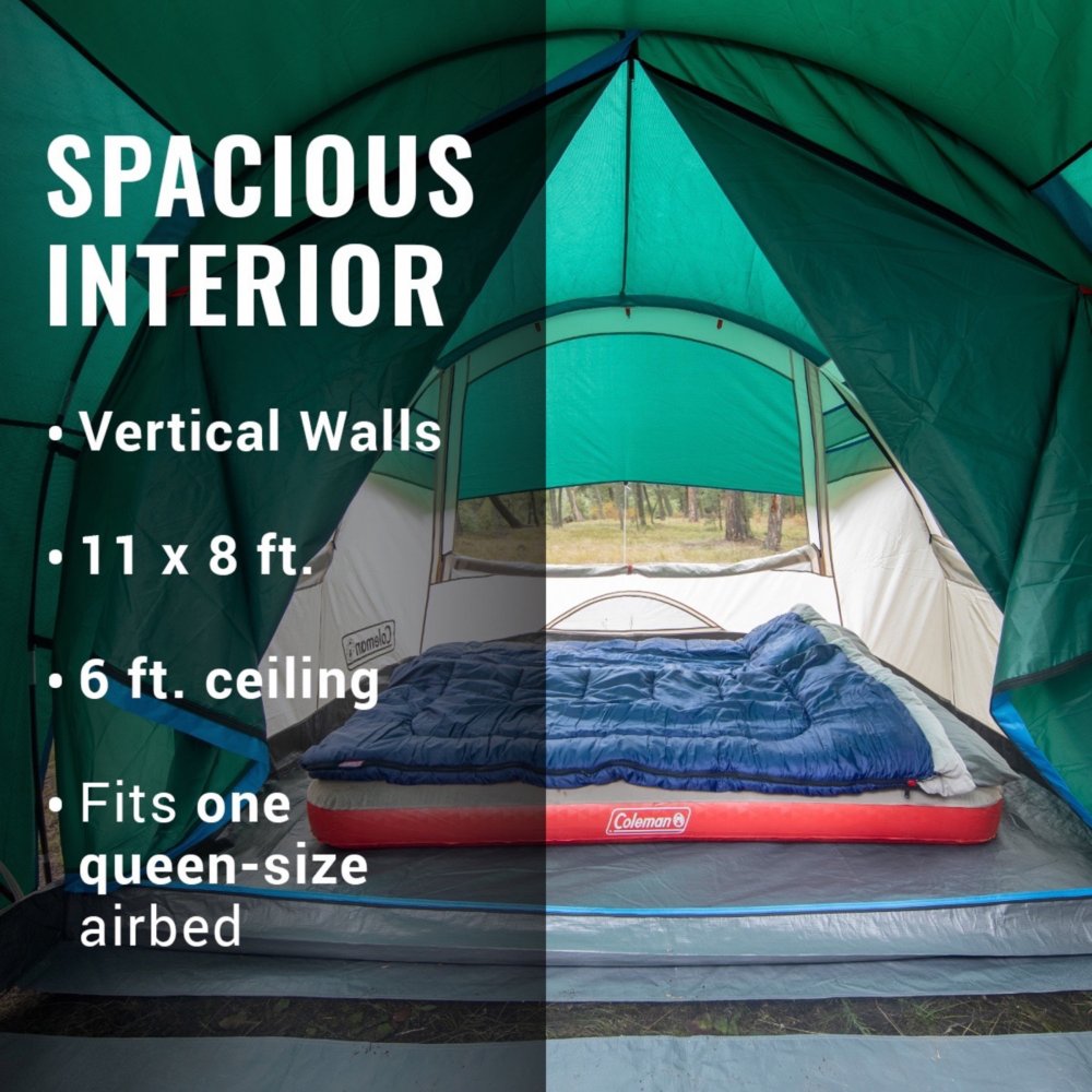 Instant tent with outlet porch