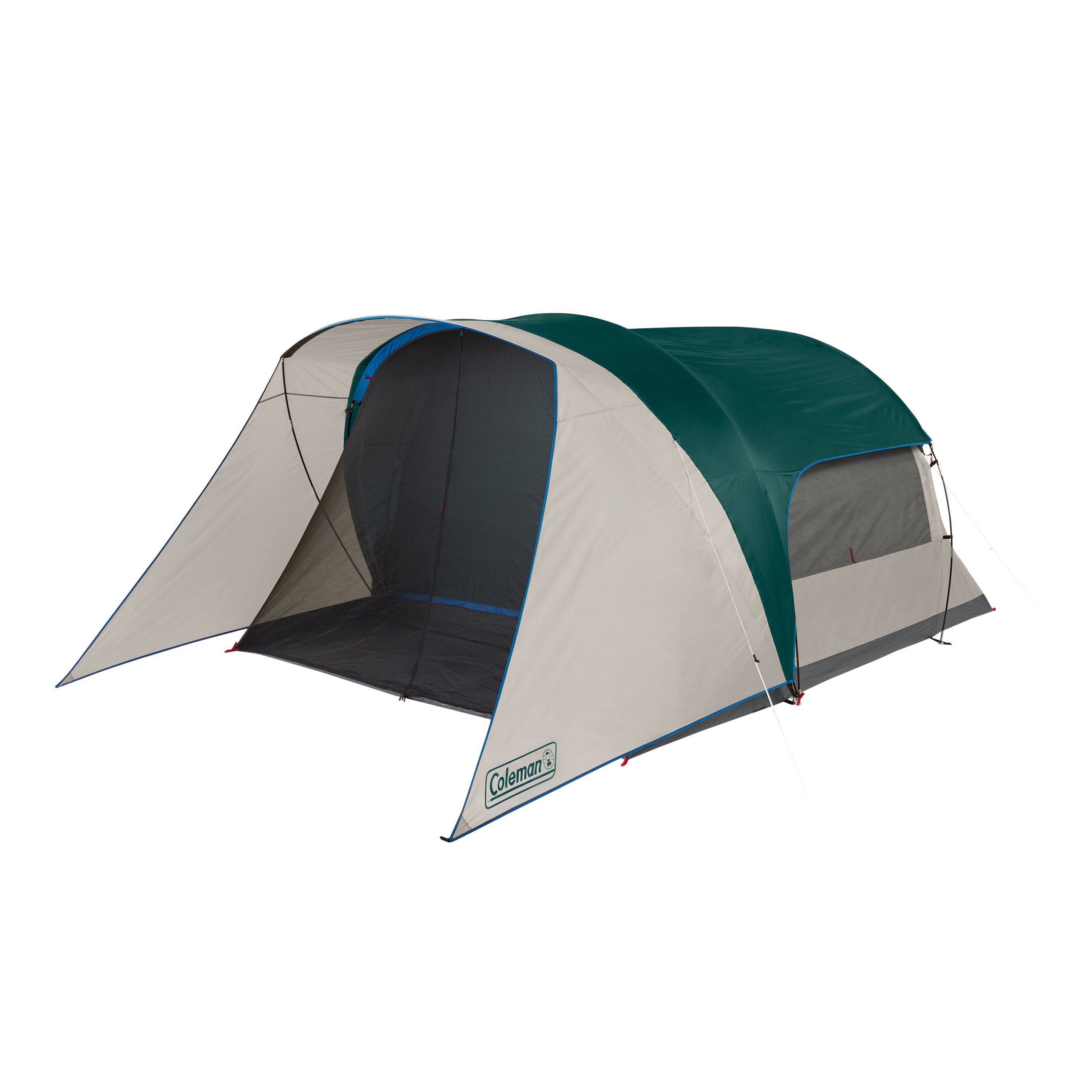 Coleman Cabin Camping Tent with Weatherproof Screen Room 6 Person Cabin