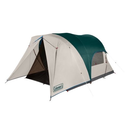 4-Person Cabin Tent with Enclosed Weatherproof Screened Porch, Evergreen