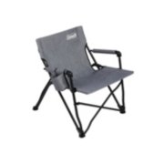coleman grey folding chair with cup holder front side angle image number 0