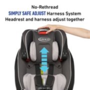 carseat with no rethread simply safe adjust harness system where headrest and harness adjust together image number 4