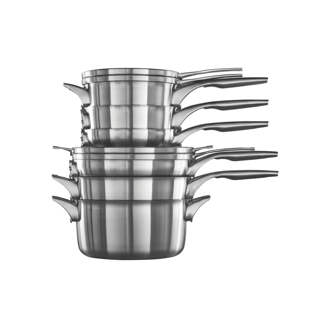 Select By Calphalon 10pc Stainless Steel Space Saving Set : Target