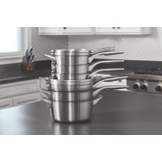Stainless steel space-saving cookware set image number 9