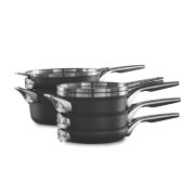 space saving hard anodized cookware set image number 1