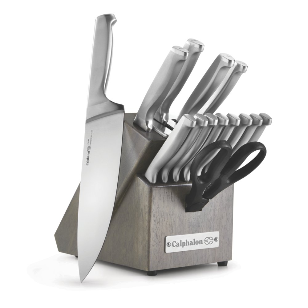 Calphalon 4 Slot Stainless Steel Toaster & Katana Series Knife Block Set