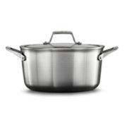 Calphalon 6 Qt Cooking Stainless Steel Stock Pot With Glass Lid 806 Heavy 